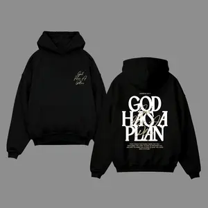 "God Has a Plan" Christian Hoodie, Jeremiah 29:11 Bible Verse Pullover, Unisex Casual Sweatshirt, 100% Cotton Faith Apparel, Inspirational Gift
