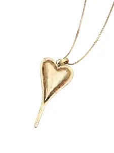 Fashion Large Heart Pendant Necklace, Snake Chain Long Necklaces, Boho Style Jewelry for All Seasons, Holiday Gift, Heart Shaped Necklace