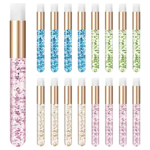 17 PCS Lash Shampoo Brushes - Kirecoo Lash Brush for Eyelash Extensions, Glitter Crystal Lash Brushes for Cleansing, Nose Pore Eyelash Deep Cleaning Brush, Eyelash Wash and Bath for Extensions springtok