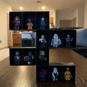 MiniStack Modular Minifigure Display Cubes – Interlocking Collector Shelf (6, 12, 24 Pack)