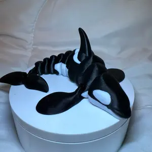 3d printed articulated flexi orca whale