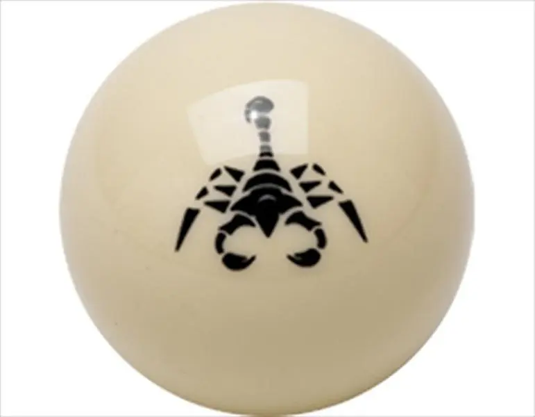 212 MAIN Scorpion Standard Cue-Ball - Billiard Balls with Logo Print