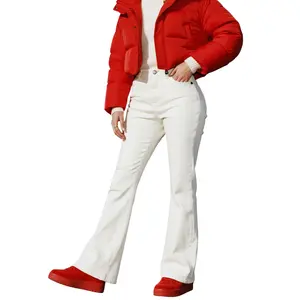Baddie Core White Bootcut Pants - Glossy Satin Fabric, Butt-Lifting Fit for Rooftop Bars & City Getaways (New Arrival)