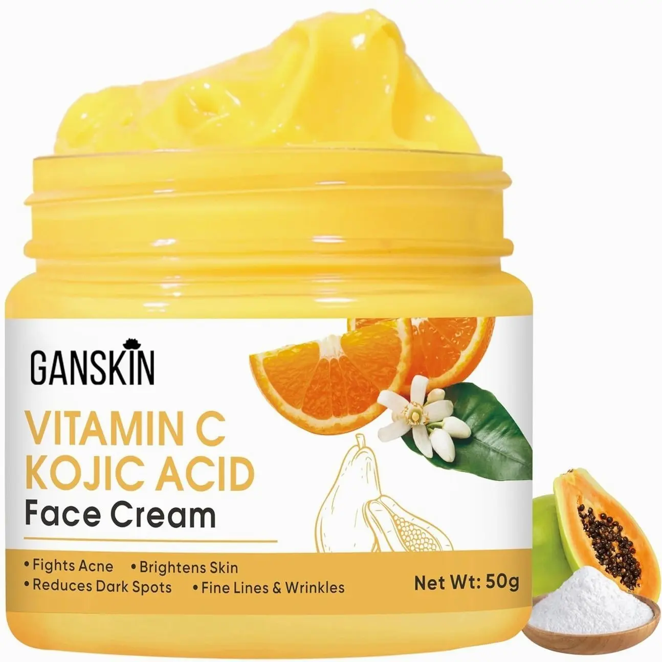 Kojic Acid Cream – Skin Brightening Cream for Dark Spots & Uneven Tone – For Face & Body, Including Intimate Areas – Kojic Acid Lotion for a Brighter, Radiant Look