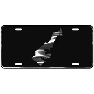 CustoMonsterDesigns Monaco Map Heavy Duty Aluminum License Plate