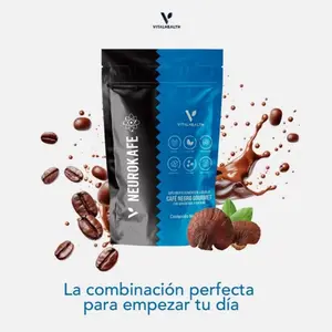 VitalHealth NeuroKafe Café Gourmet – Instant Pre-Dried Coffee with Natural Ingredients, Promotes Clarity & Mental Wellness, 150g - Beverage