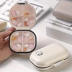 1pc Creative Pill Box Carry-On Pill Box Sealed Portable Pill Box Travel Seven Days 7 Grid Sub-Packaging Pills Sealed Storage Box Pill Organizer Medicine Organizer Supplement Organizer