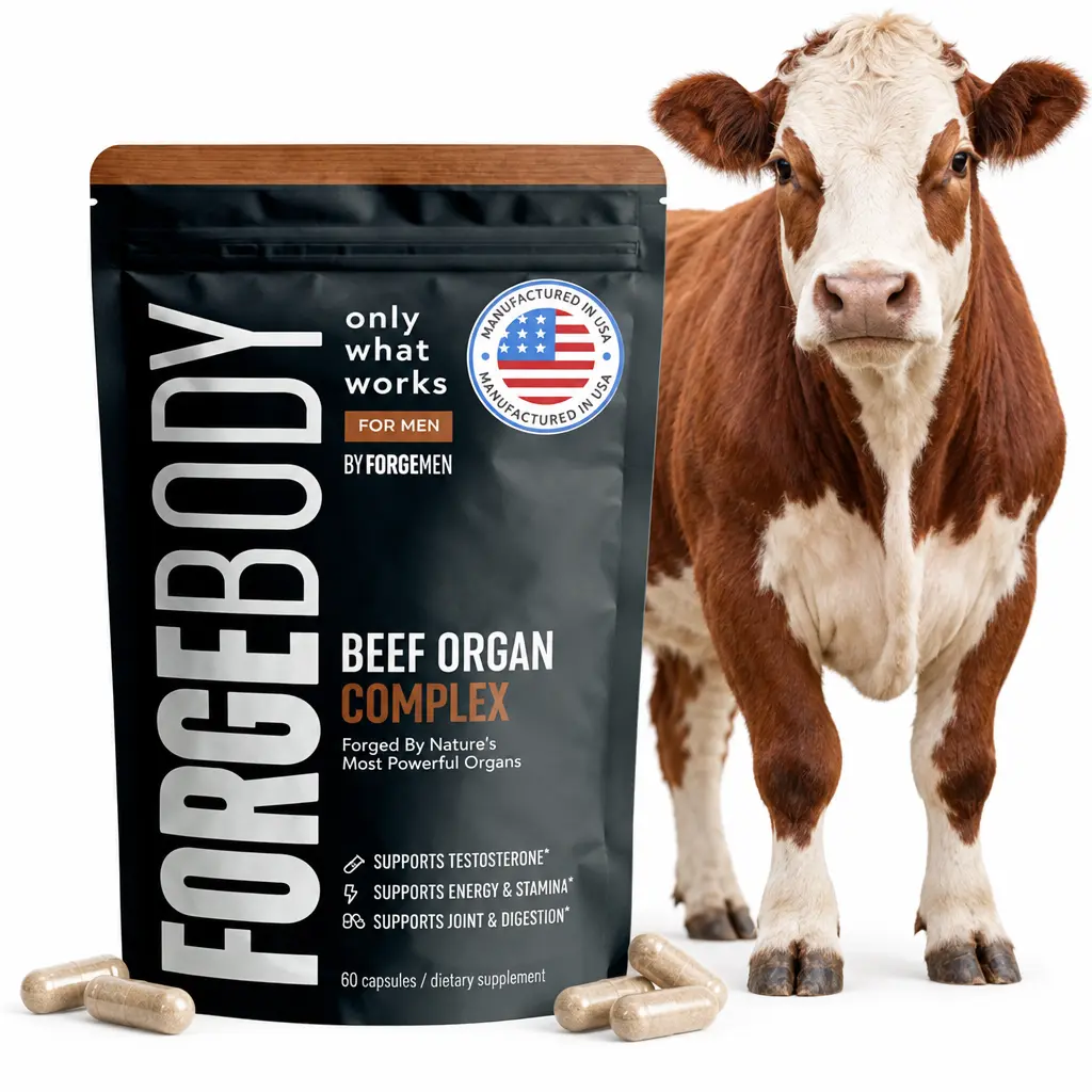 Beef Organ Supplement Complex for Men | Grass-Fed Liver, Heart & Organ Capsules | Energy & Vitality Support 4 Men & Women Superfood Healthcare - 30 Day by FORGEBODY