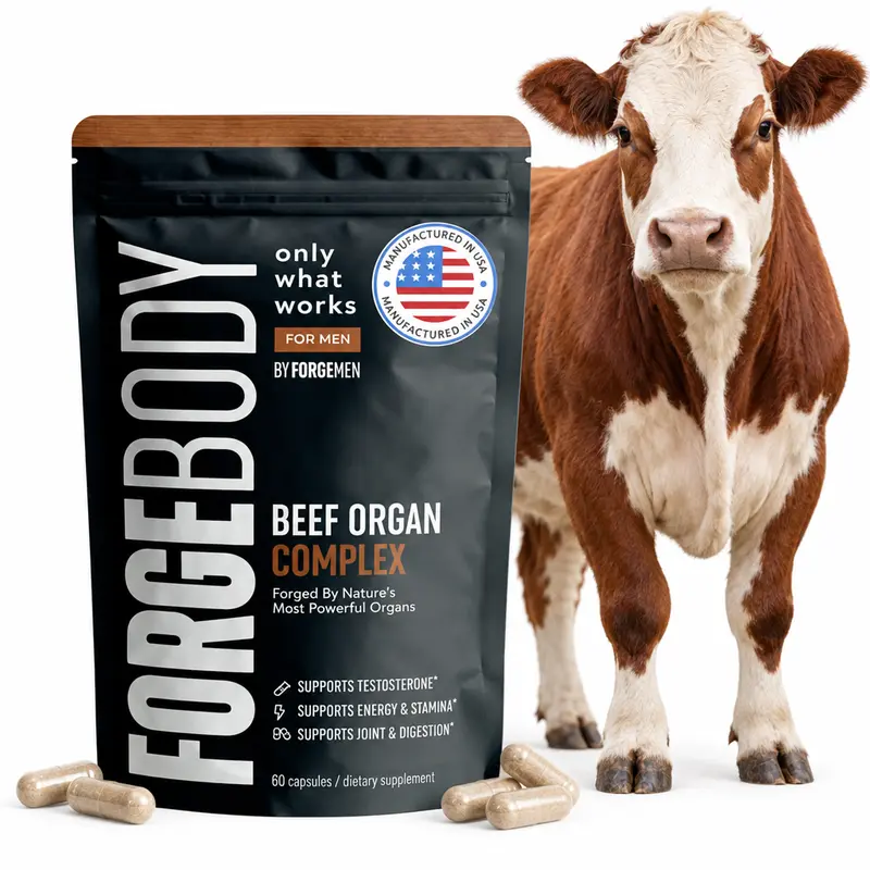 Beef Organ Supplement Complex for Men | Grass-Fed Liver, Heart & Organ Capsules | Energy & Vitality Support 4 Men & Women Superfood Healthcare - 30 Day by FORGEBODY