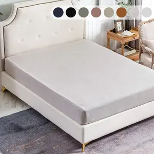 Jersey Knit Cotton Fitted Bottom Sheet ONLY (No Flat Sheet or Shams) Deep Pocket Up to 15" to 20" Ultra Soft Comfy Breathable All Around Elastic Fitted Bottom Sheets