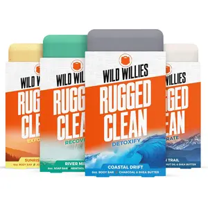 Wild Willies Moisturizing Mens Bar Soap - Bath Soaps with Shea Butter for Odor Protection - Natural Body Bar for Men Body Care Comfort