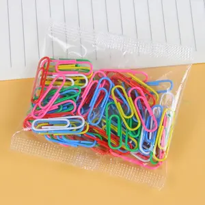 Bagged Colorful Paper Clips, Creative Office Supplies, Document Fasteners, 28mm Stationery Bent Pins, 70 Pieces Pack