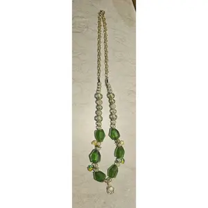 Green Seaglass Dangly Necklace