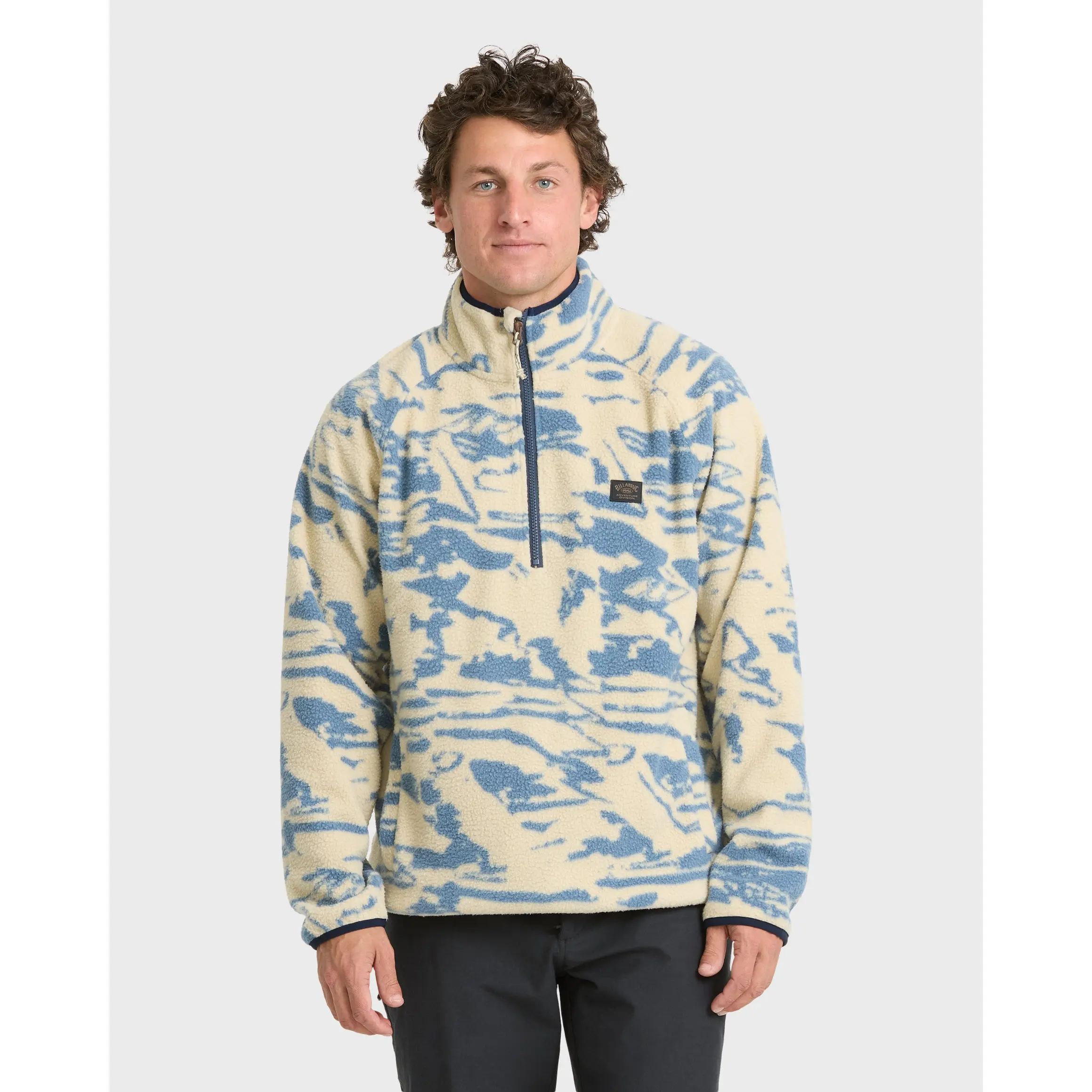 A/Div Boundary Mock Neck Half-Zip Sweatshirt - Sand Khaki