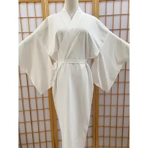 New styleJapanese Traditional Kimono Juban White Yukata Kimono Bottom Lining With Belt Haori Intimate Kimono Inner Wear Underwear