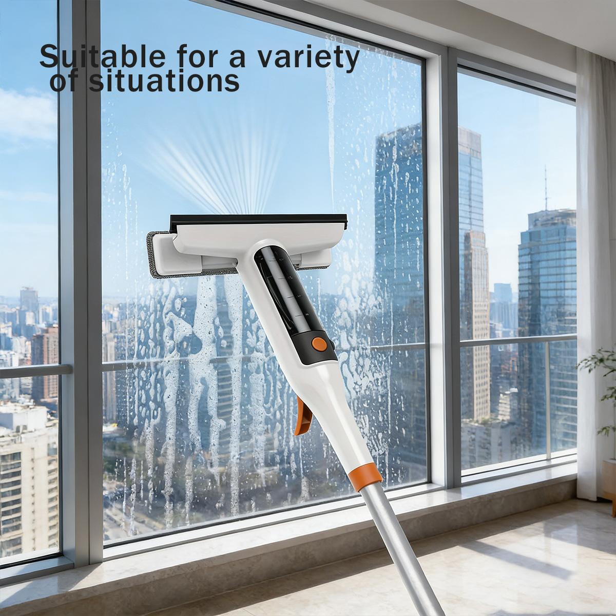 3-in-1 Glass Cleaning Kit – Durable Metal Pole, Silicone Scraper & Water Spray Wand, Ergonomic Easy-Grip Handle, 122cm Extendable Pole, Streak-Free Cleaning for High Windows, Shower Doors & Car Windshields 3-in-1 Glass Cleaning Kit – Durable Metal Pole, Silicone Scraper & Water Spray Wand, Ergonomic Easy-Grip Handle, 122cm Extendable Pole, Streak-Free Cleaning for High Windows, Shower Doors & Car Windshields