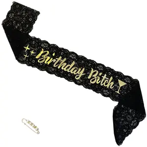 Black Lace Sash Party Favors Supplies and Decorations
