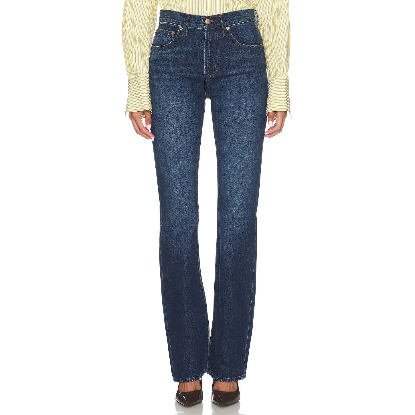 PISTOLA Dakota High Rise Authentic Bootcut Jeans in Skyscraper