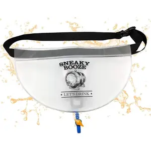 Sneaky Booze Hidden Flask Pouch For Men And Women: Portable 32oz Undetectable Alcohol Bag. Concealable Plastic Wine Liquor Body Hip Flasks. Disguised Leak Proof Travel Bags For Cruise Concert Festival