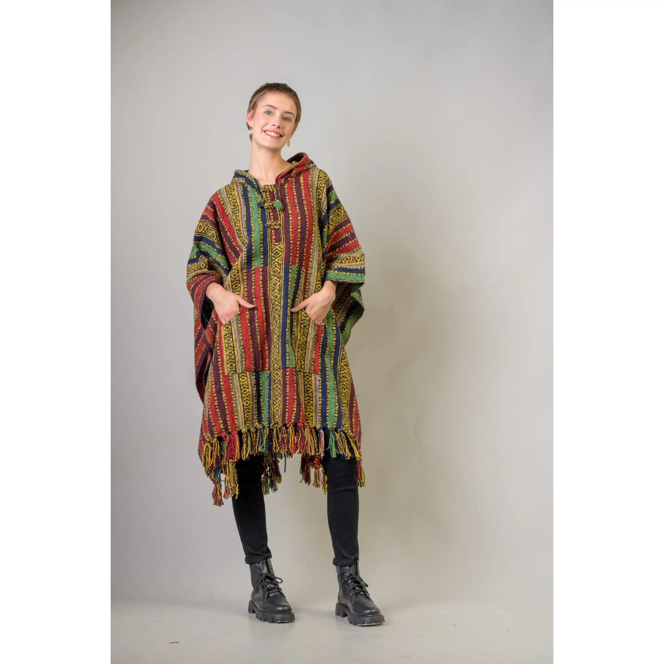 Rhea Hoodie Poncho (Assorted)