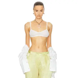 Helsa Justin Knit Bra in White