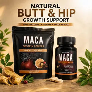 Edible Maca Protein Powder & Hip Enlargement Tablet Kit - Healthcare Dietary Supplement for Fitness Enthusiasts