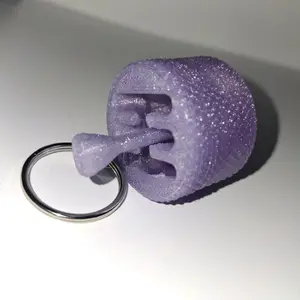 3D Stick Shift Keychains - Purple Glitter Finish, Durable Keyring, Perfect for Car Enthusiasts