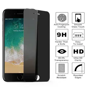 Kik_Privacy Anti-Spy Full Cover Tempered Glass Screen Protector for iPhone SE2020 / 8 / 7 / 6S / 6 (Privacy) Handheld Durable Shockproof Protective Protection Phonecase Devices Casing Cover Accessories Smartphone Cloth Cellphone