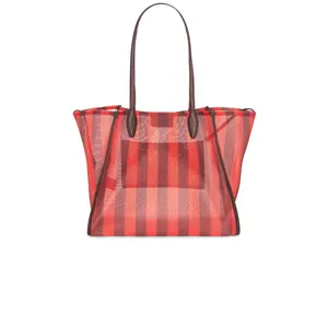Madewell Lexington Mesh Tote Bag in Enamel Red Multi