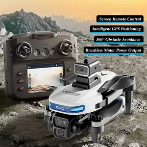Foldable GPS RC Drone, 4K Dual Cameras Drone, 4.5Inches Screen Remote Control, 64G Memory Card and Card Reader, GPS/Optical Flow Positioning, Brushless Motor, Real-time Image Transmission, Intelligent Obstacle Avoidance, Gesture Photography