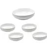 Temp-tations Carved Willow 3.5qt Serving Bowl & (4) 32oz Pasta Bowls