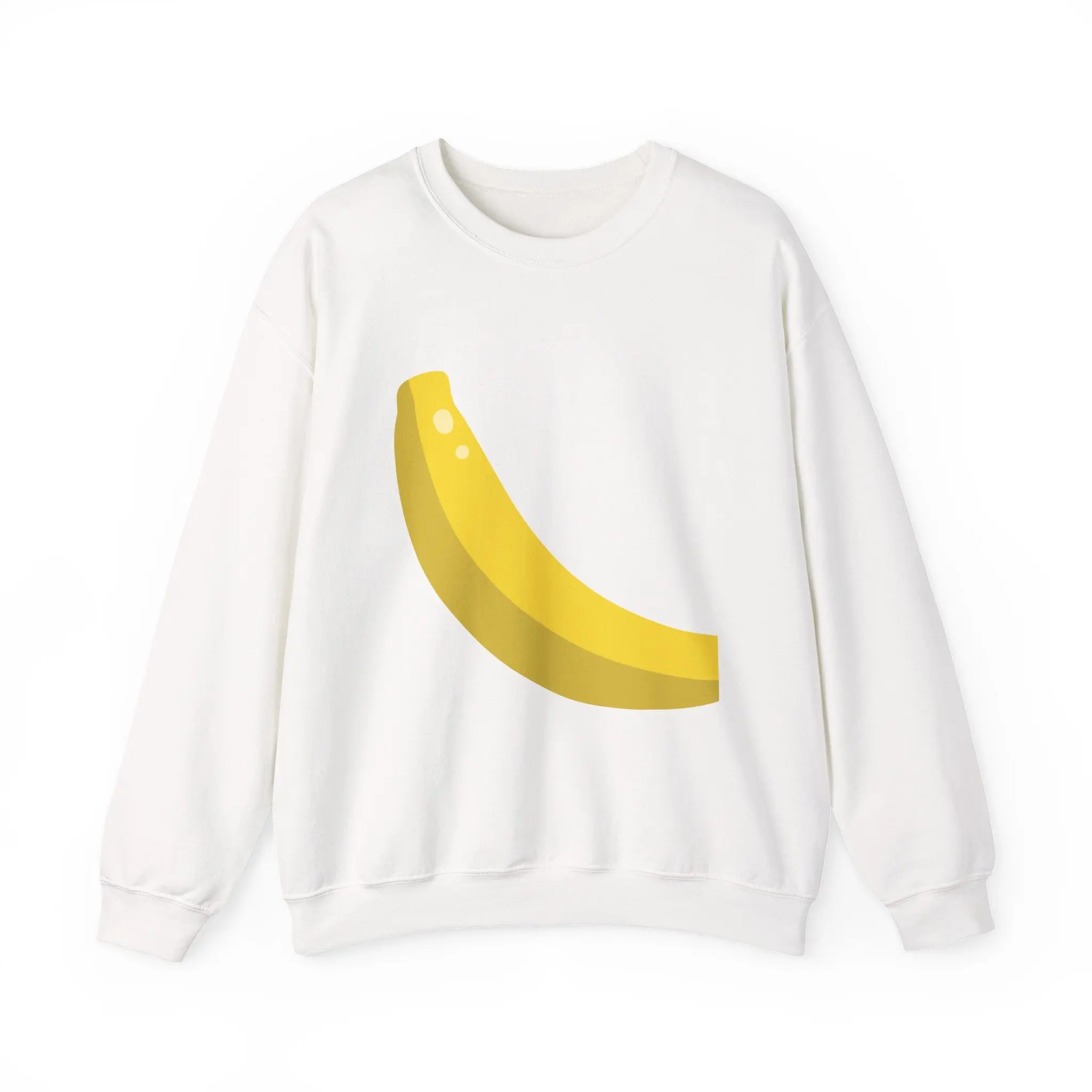 Banana Graphic Sweatshirt – Minimalist Yellow Fruit Crewneck