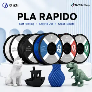 QIDI PLA Rapido 3D Printer Filament, 1.75mm Diameter, 1kg (2.2lbs) Spool, 0.02mm Dimensional Accuracy, Vacuum-Pack Moisture-Free, Eco-Friendly, Tangle-Free, Fast Print Compatible, Fits Most FDM 3D Printers (Black, Gray Options)