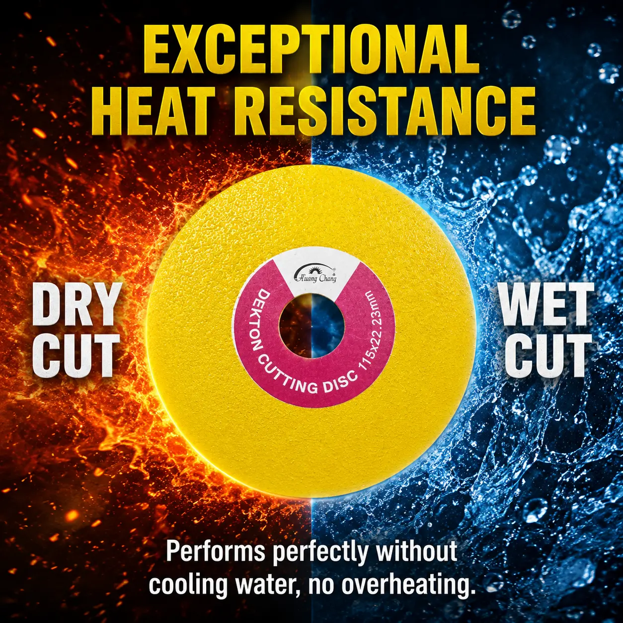 Indestructible 4.5" Diamond Blade - Vacuum Brazed Cutting Disc for Angle Grinder, No-Chip Tile/Dekton (7/8" Arbor)