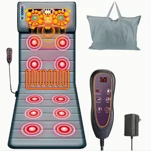 Full Body Massage Mat with Heat, 9 Vibration, Back Heating Function, Acupressure Massage,  with Storage Bag,Perfect Gift for Mom, Dad, Women, Men