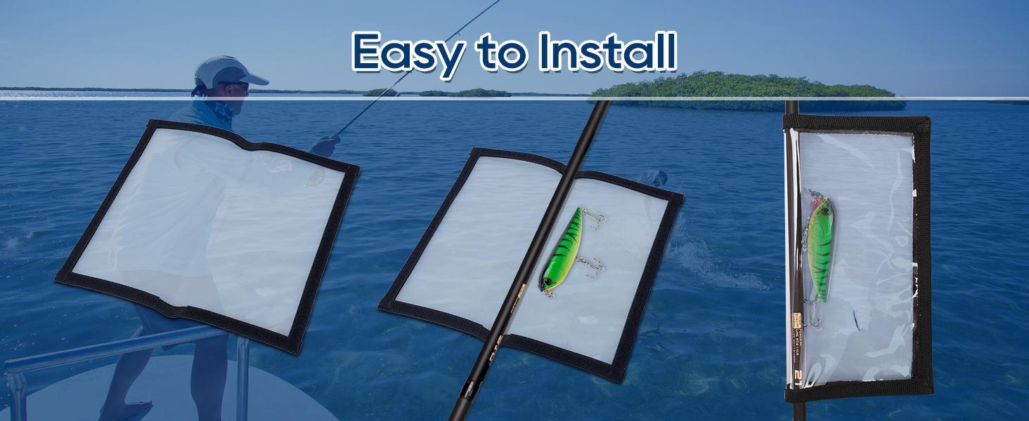 Fishing Lure Wraps, Fishing Hook Covers, Keeps Fishing Safe, Premium Clear Puncture-Resistant PVC, Easily See Lures Fishing Lure Covers Bait Storage