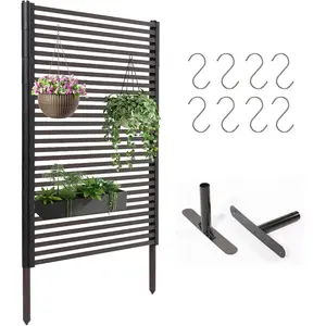 Outdoor  Screens - Length: 43in, Height: 70.8in, Fence  Screen, Freestanding Horizontal Fence, Metal Material, Anti- and Weatherproof, Suitable for Outdoor Garden Courtyard