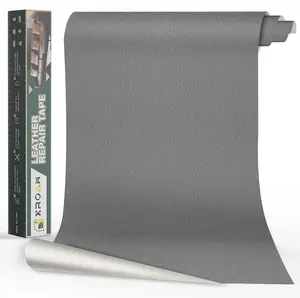Leather Repair Tape, 16x40 inch Leather Patches for Furniture, Self Adhesive Leather Repair Patch for Sofas, Couches, Leather Covers, Seats, Chairs, Vinyl Repair Tape Light Gray