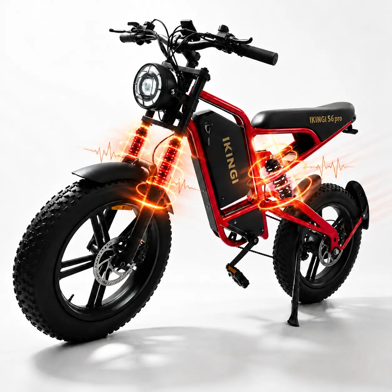 All-Terrain 1500W Electric Bike lFullSuspensionTop Speed 35MPHRange 50Miles | 60V 22AhRemovableBatterylLED Headlights 20-InchAll-Terrain Fat Tires lUL2849Certified ebike｜Original factory
