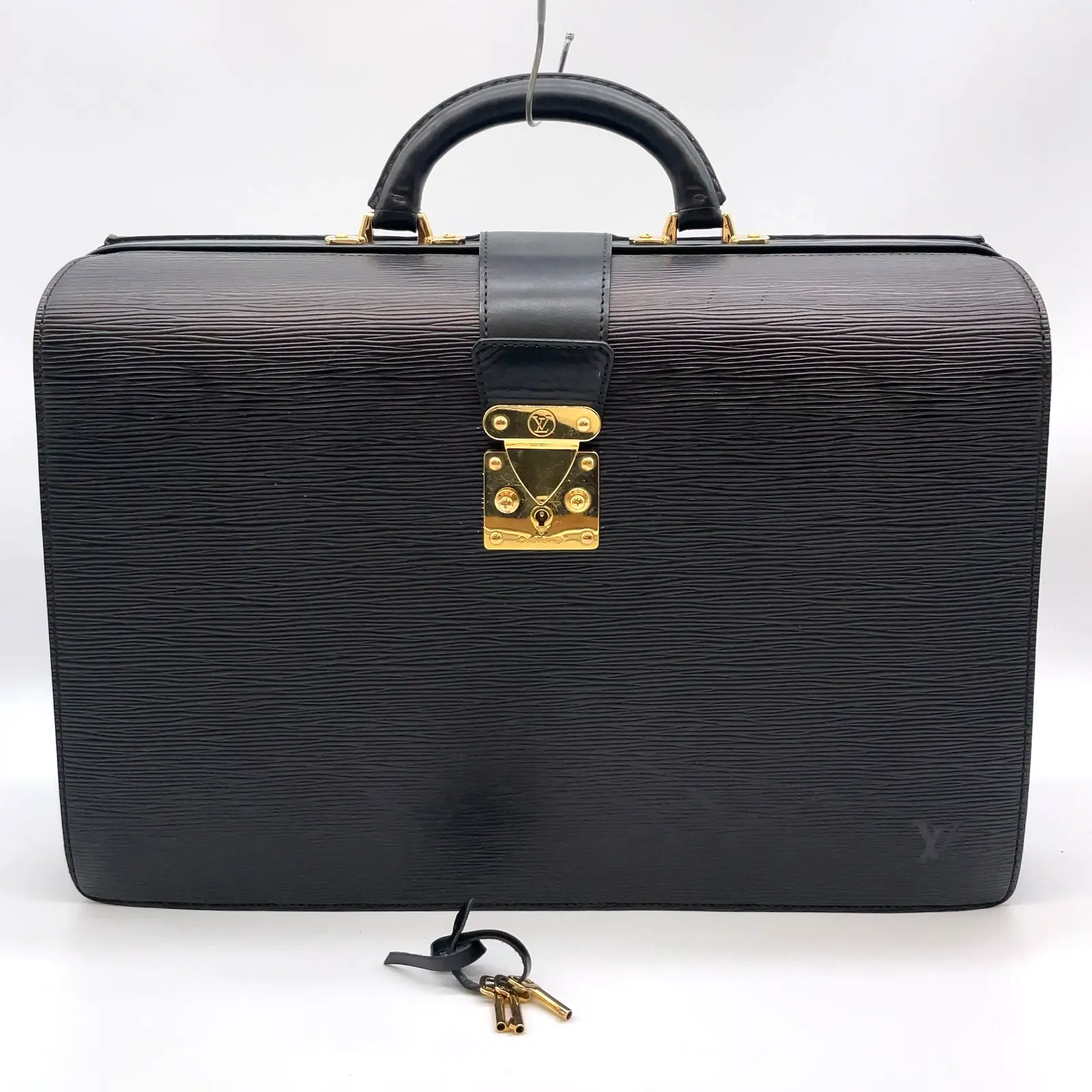 Pre-owned Louis Vuitton Other Other Epi Noir Serviette Fermoire Briefcase 12658235576/400482