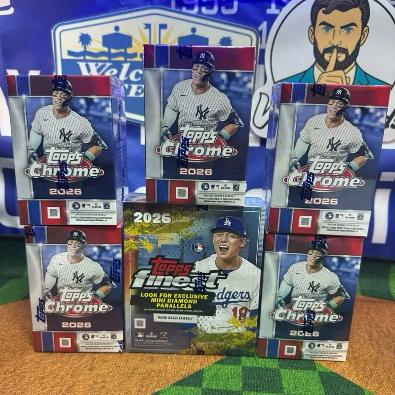 MLB PYT Break #90 Six Box BOGO Baseball Mixer 1X 2026 Topps Finest Mega 5X 2026 Topps Chrome Blasters buy a team and get a team for free Collectible Fun Unique Piece