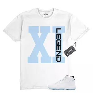 11 Legend Blue 2024 Black White T Shirt to Match XI Jordan, 11 Legend Blue Outfit, Graphic Tees, Womenswear Top T-Shirt