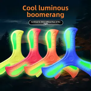 Glow-in-the-Dark Boomerang Frisbee – Soft Reusable Flying Toy for Kids (Boys & Girls)