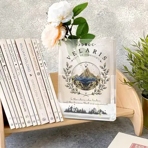 Velaris City of Starlight Book Vase – ACOTAR Night Court Acrylic Vase, Court of Dreams Merch, SJM Lover Gift, Bookish Library Decor