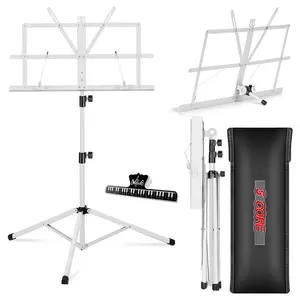 5 Core Music Stand Adjustable 57" Desktop Book Stands Sheet Holder All Metal Portable Bookstand