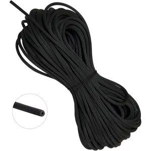0.125" x 100' Round Black Replacement Window Screen Retainer Spline for Window Screen Repair