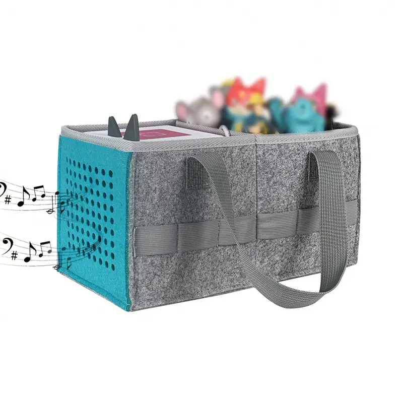 Toniebox Carry-On Audio Bag, Large-Capacity Kid-Friendly Player and Storage Case, Compatibility, Compatible with Toniebox Starter and Tonie Characters, Portable Sound System for Children's Books and Music, Hand-Washable, Protection, No Smartphone Needed