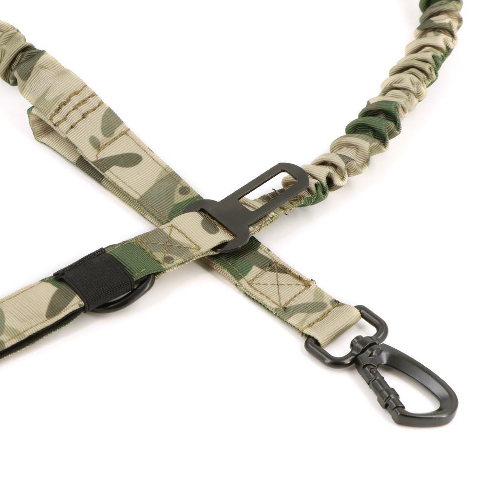 Military Tactical Dog Leash Adjustable Quick Release Elastic Leads Rope With 2 Control Handle For Medium And Small Dogs Pet Supplies Harness Straps
