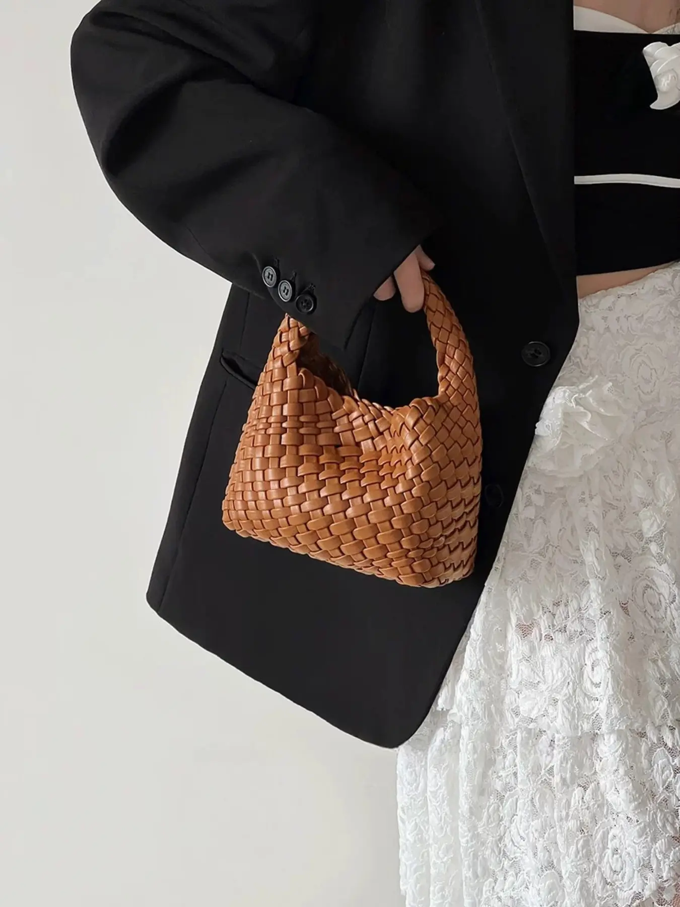 Handmade Mini Woven Phone Bag, Luxury Basket Coin Purse, Crossbody Shoulder Bag, Cross Body Bags, Summer Handbag, Trendy Accessory