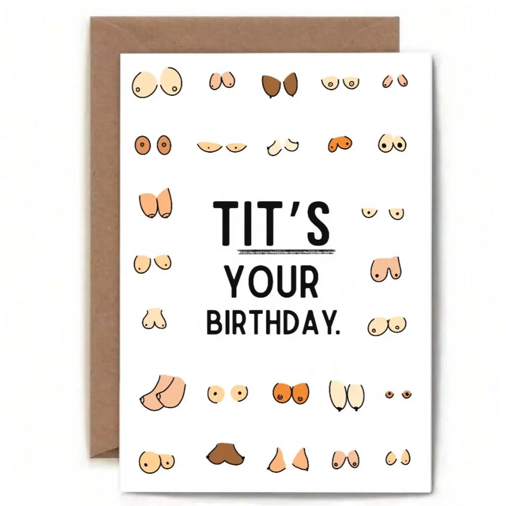 Funny Birthday Card with Envelope, 1 Count Birthday Greeting Card, Birthday Gift for Women, Birthday Gift for Friend, Birthday Supplies